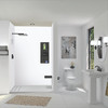 Transolid PPS1420UP-09PC 14-in x 20-in Flip Up Shower Seat, Black and Polished Chrome