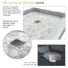 Transolid FPT6036L-HO 60-in x 36-in Pre-Tiled Shower Base with Left Hand Drain in Off-White Hexagon