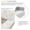 Transolid FPT6036L-PC 60-in x 36-in Pre-Tiled Shower Base with Left Hand Drain in Pebble Creme