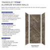 Transolid TWK363696-KI82H Titan 39-in x 39-in x 96-in Shower Wall Trimmable Kit, Sahara (Honed)