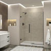 EHTB56267610C-T-MB Elizabeth 56-in W x 76-in H Hinged Shower Door in Matte Black with Clear Glass