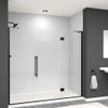 Transolid EHTF775297610C-BK-MB Elizabeth 77.5-in W x 76-in H Hinged Shower Door in Matte Black with Clear Glass