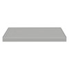 FSLB6032L-87 60-in x 32-in Cast Solid Surface Low Profile Tub Replacement Shower Base with Linear Concealed Left Hand Drain, Concrete 