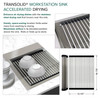 Transolid KWSST302210-1 30-in X 22-in X 10-in 18-Gauge Drop-in Stainless Steel Kitchen Workstation Sink with 1 Faucet Hole