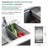Transolid KWSST302210-1 30-in X 22-in X 10-in 18-Gauge Drop-in Stainless Steel Kitchen Workstation Sink with 1 Faucet Hole