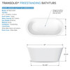 Transolid K-AFTM6731-M31 Maris Grande 67-in x 31-in x 23-in Freestanding Acrylic Bathtub Kit With Center Drain And Bath Pillow, White (Matte)