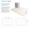 Transolid FZS7940C-32 Trimslate 79-in x 40-in Zero Threshold Shower Base with Center Drain, Cameo