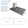 Transolid FZS6042C-40 Trimslate 60-in x 42-in Zero Threshold Shower Base with Center Drain, Dark Grey