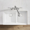 33" Farmhouse/Apron Front Kitchen Sink with Low Divide in White 33" Farmhouse/Apron Front Kitchen Sink with Low Divide in White