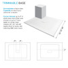 Transolid FZS7940C-31 Trimslate 79-in x 40-in Zero Threshold Shower Base with Center Drain, White