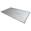 Transolid FZS7940C-39 79-in L x 40-in W Zero Threshold Center Drain Shower Base, Grey