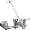 Wall Mount 8in Center 2-Hole Utility Faucet with Bucket Hook in Chrome