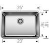 25-in x 18-in Stainless Steel Single Undermount Kitchen Sink in Stainless Steel 25-in x 18-in Stainless Steel Single Undermount Kitchen Sink in Stainless Steel