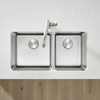 Blanco 33-in x 18-in Stainless Steel Double Offset Undermount Kitchen Sink in Stainless Steel