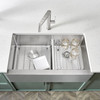 Blanco 33-in x 19-in 18-Gauge Stainless Steel Double Bowl Apron Front Farmhouse Kitchen Sink