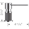 Blanco 402304 Lato Soap Dispenser in Chrome/Cinder