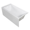 Transolid UATTR603022-L Ursula AFR 60-in x 30-in x 22-in Alcove Acrylic Bathtub With Left Hand Drain, White (Glossy) 