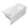 Transolid UATTR603022-R Ursula AFR 60-in x 30-in x 22-in Alcove Acrylic Bathtub With Right Hand Drain, White (Glossy) 