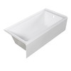 Transolid UATTR603215-R Ursula 60-in x 32-in x 15-in Alcove Acrylic Bathtub With Right Hand Drain, White (Glossy) 