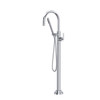 Rohl TLB06HF1LMAPC Lombardia Single Hole Floor Mount Tub Filler Trim, Polished Chrome