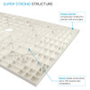 Transolid FZS6642C-32 Trimslate 66-in x 42-in Zero Threshold Shower Base with Center Drain, Cameo