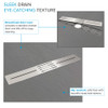 Transolid FZS6642C-40 Trimslate 66-in x 42-in Zero Threshold Shower Base with Center Drain, Dark Grey