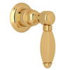 Trim for Volume Control and Diverter with Hex Metal Lever in Italian Brass