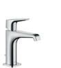 Single-Hole Faucet 125 with Lever Handle and Pop-Up Drain in Chrome