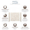 Transolid SWK603660-48V SaraMar 60-in x 36-in x 60-in Glue to Wall 3-Piece Shower Wall Trimmable Kit, Biscotti Marble Velvet