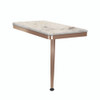 Transolid SSSL2412R-CB48 24in x 12in Right-Hand Shower Seat with PVD Coated Champagne Bronze Frame and Leg