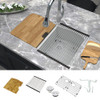 Aversa AUDE3219-M 32"x19" All-In-One Undermount Kitchen Sink Kit