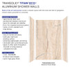 TWKE603696-KI32G Titan 60-in x 36-in x 96-in Eco Shower Wall Trimmable Kit, Savanna Creme (Glossy)