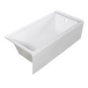 Transolid UATTR603217-R Ursula AFR 60-in x 32-in x 17-in Alcove Acrylic Bathtub With Right Hand Drain, White (Glossy) 