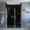 Transolid TWWCSK603296-KI03GPC Titan 60-in x 32-in x 96-in Walk-In Shower Kit with End Drain, Black Caruso, Polished Chrome