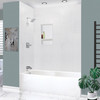 Transolid UATLN603020-L-PC Unity 60-in x 30-in x 20-in Alcove Acrylic Bathtub Kit With Left Hand Drain, White/Polished Chrome