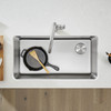 Xl Super Single Undermount Stainless Steel Sink in Brushed Stainless