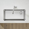 Xl Super Single Undermount Stainless Steel Sink in Brushed Stainless