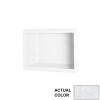 4.125-in D x 7.5-in W x 10.75-in H Solid Surface Soap Dish in Ice