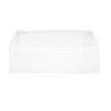 Veritek 16-in x 30-in x 60-in Rectangular Skirted Bathtub with Left-Hand Drain in White