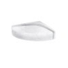 16.313-in D x 16.313-in W x 4-in H Solid Surface Shower Seat in Ice