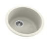 18.5-in D x 18.5-in W x 8-in H Solid Surface Drop-in Bar Sink with 0-Hole in Bisque