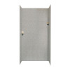 36-in D x 48-in W x 96-in H Solid Surface Shower Wall Surround in Gray Granite