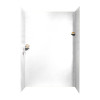 36-in D x 62-in W x 96-in H Solid Surface Shower Wall Surround in White