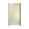 48-in D x 48-in W x 96-in H Solid Surface Shower Wall Surround in Bone