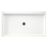 60.375-in W x 32.188-in D x 5.5-in H Solid Surface Shower Base in Tahiti White