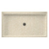 60.375-in W x 32.188-in D x 5.5-in H Solid Surface Shower Base in Cloud Bone