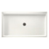 60.375-in D x 34.188-in W x 5.5-in H Solid Surface Shower Base in Tahiti Ivory
