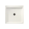 36.375-in D x 36.188-in W x 5.5-in H Solid Surface Shower Base in Tahiti Ivory
