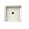 36.063-in D x 36.063-in W x 5.5-in H Solid Surface Shower Base in Bisque