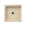 36.063-in D x 36.063-in W x 5.5-in H Solid Surface Shower Base in Bermuda Sand